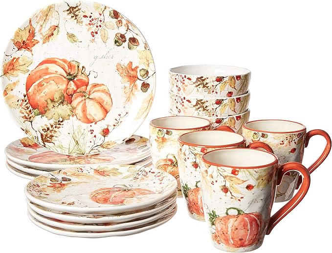 Harvest Splash 16pc Dinnerware SetService for 4