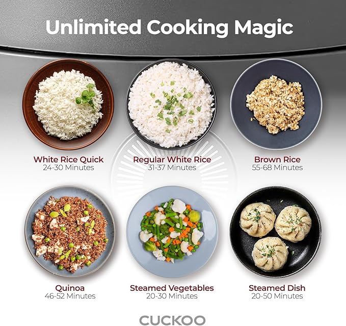 Small Rice Cooker - 6-Cup (Uncooked) Micom Rice Cooker | 13 Menu Options: Quinoa Oatmeal Brown Rice &amp More Touch-Screen Nonstick Inner Pot | White
