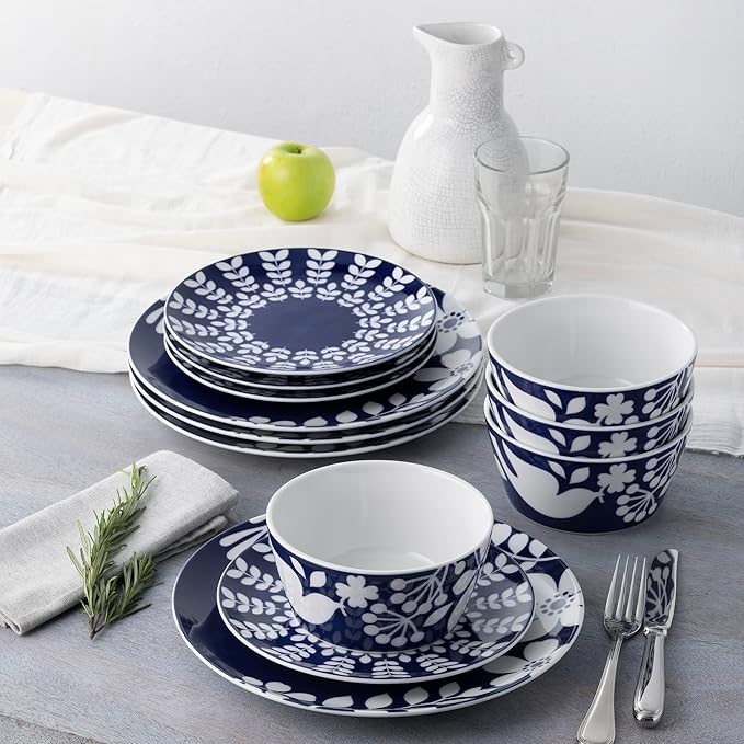 Noritake Bluefjord 12-Piece Dinneware Set Service for 4