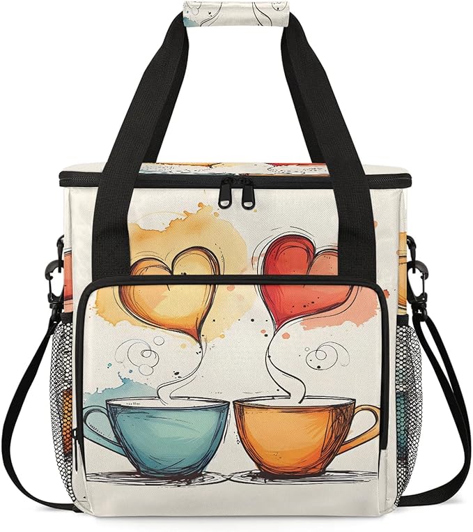 Coffee Maker Travel Bag Compatible with Keurig K-Mini K-Mini Plus or Other Accessories Portable Coffee Maker Case with Shoulder Strap for Travel(Bag Only)
