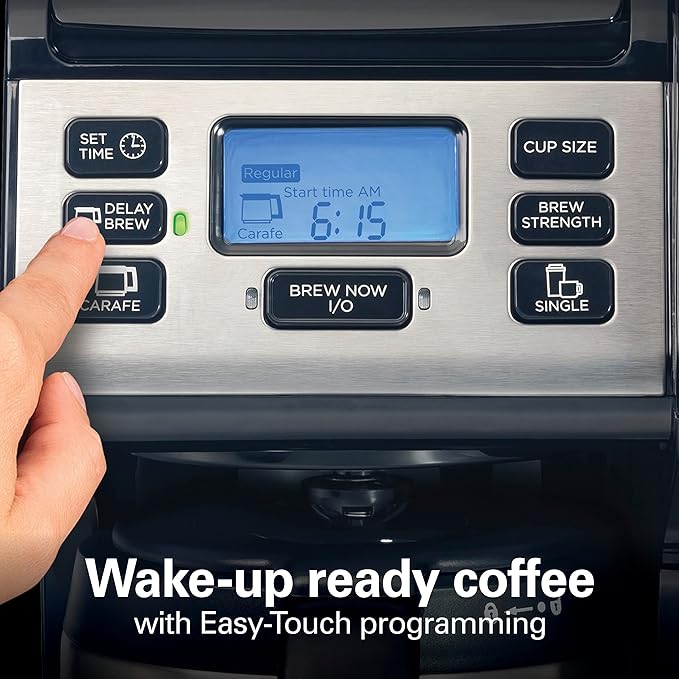 Hamilton Beach FlexBrew Trio 2-Way Coffee Maker Compatible with K-Cup Pods or Grounds Combo Single Serve &amp Full 12c Thermal Pot Black and Stainless – Fast Brewing