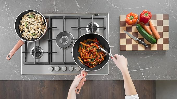 Lagostina Ramata Set of Non Stick Pans Aluminium