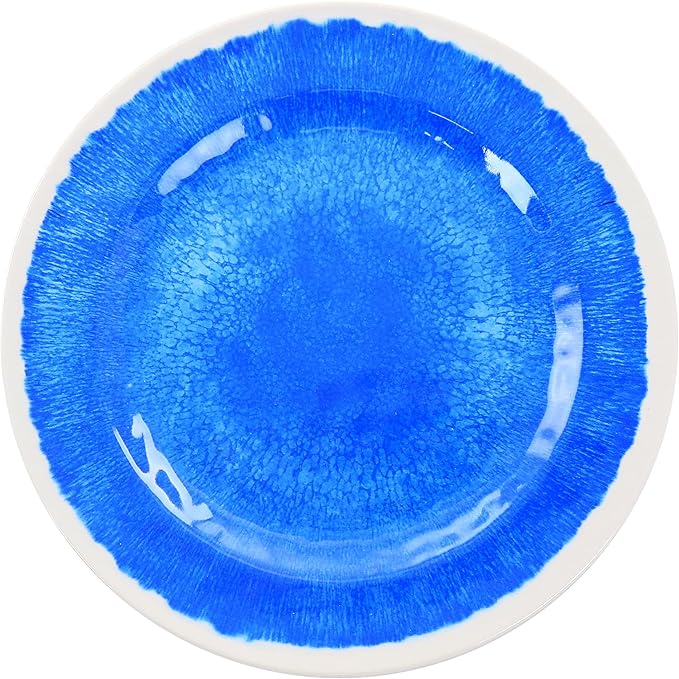 Elama ELM N Elly Collection Melamine Dinnerware Set 12 Piece Blue (ELM-ELLY-N)