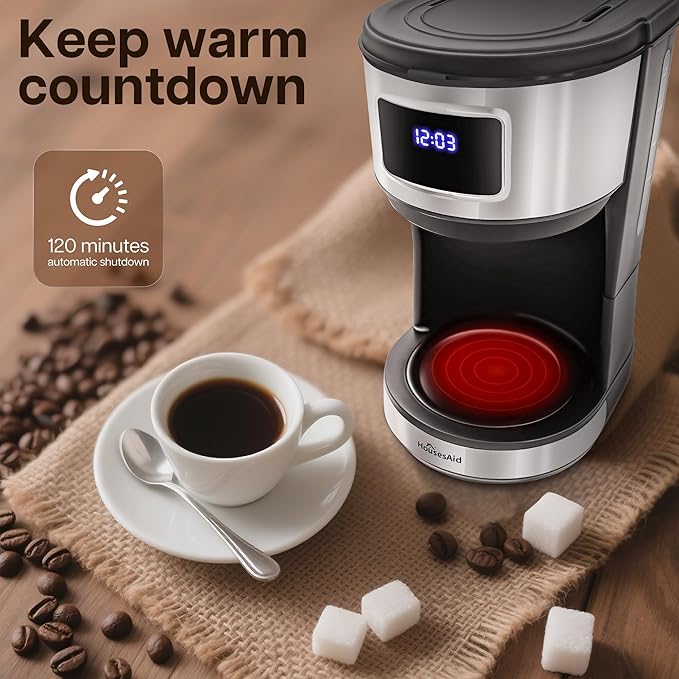 12 Cup Programmable Coffee MakerTouchscreen Drip Coffee Maker-12 Cup Keep-Warm Function Auto Shut-OffStainless Steel ConstructionPermanent FilterIdeal for Home and Office Use