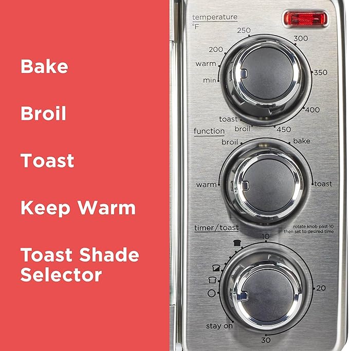 BLACK+DECKER TO1313SBD Toaster Oven 15.47 Inch Silver