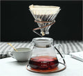 Pour Over Coffee Maker Set20oz/600ml Pour Over Coffee Dripper &amp Glass LidMetal Dripper Stand and 100 Count Paper Coffee Filters4 in 1 Set for Home or Office lucency