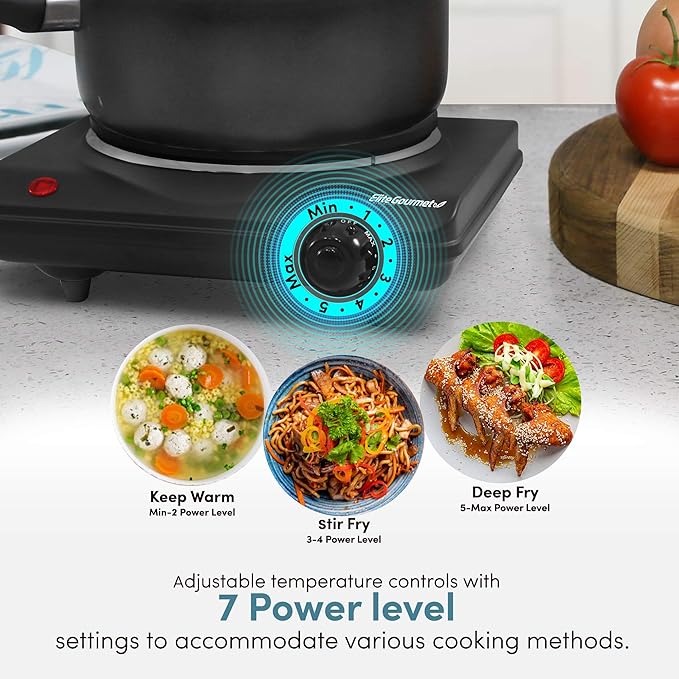 Elite Gourmet ECT118B Cool Touch Single Slice Toaster 6 Toasting Levels &amp Wide Slot for Bagels Waffles Specialty Breads Pastry Snacks Black &amp ESB-301BF# Countertop Single Cast Iron Burne