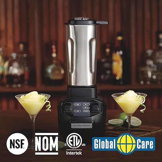 Hamilton Beach Commercial HBB255S Rio Stainless-Steel Bar Blender 1.6 Horsepower 32 Ounce Capacity NSF Certified