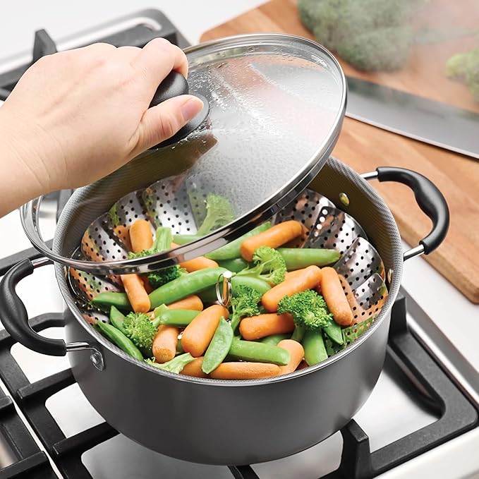 18 Piece Non-stick Cookware Set - Steel Gray Color Complete Set for Home Kitchen Daily Cooking
