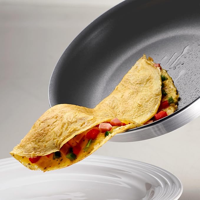 Tramontina Professional 8-Inch Non Stick Small Frying Pan Heavy-Gauge Aluminum Skillet with Reinforced Nonstick Coating Gray Handle Dishwasher and Oven Safe