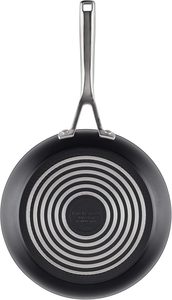 KitchenAid Hard Anodized Induction Nonstick Fry Pan/Skillet with Lid 10 Inch Matte Black