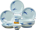 Fine Bone China Dinnerware Set Porcelain &ampCeramic Dinnerware SetsBone Stoneware &amp Ceramic Cookware Tableware Set Includes Dinner Plates|Spoons|Pasta Bowls|Soup Pot|Chopsticks (22 PCS)