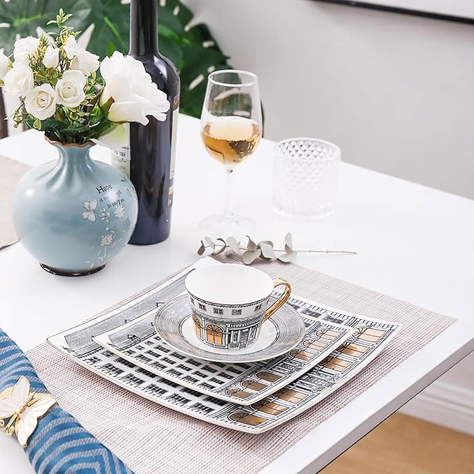 16 piece bone china dinnerware set dinner plates and coffee cup dishes sets dinnerware sets for 4bone china Porcelain kitchen tableware gift for mother and wife