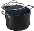 Guy Fieri's Flavortown Laser Titanium 8-Quart Stock Pot with Lid - Non-stick Cookware Without PFAS PTFE or PFOA 3x More Durable Dishwasher Safe Oven Safe