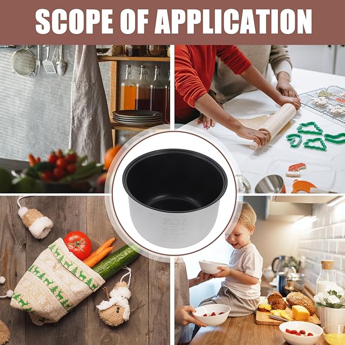 Rice Cooker 10 Cup Rice Cooker Inner Pot Replace Liner Nonstick Cooking Pot Inner4.5Qt Aroma