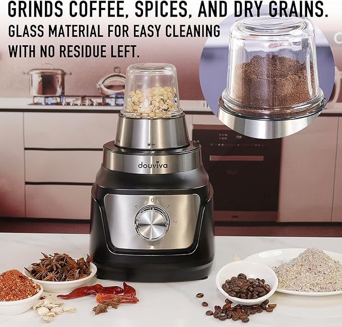 Food Processor Blender Combo3-1 Countertop Blender with 8-cup Processor BowlGrinder24oz To-Go Lid Cup1000W Blenders for Kitchen with Smoothies&ampShakes Electric Cheese Grater/ShreddingDough