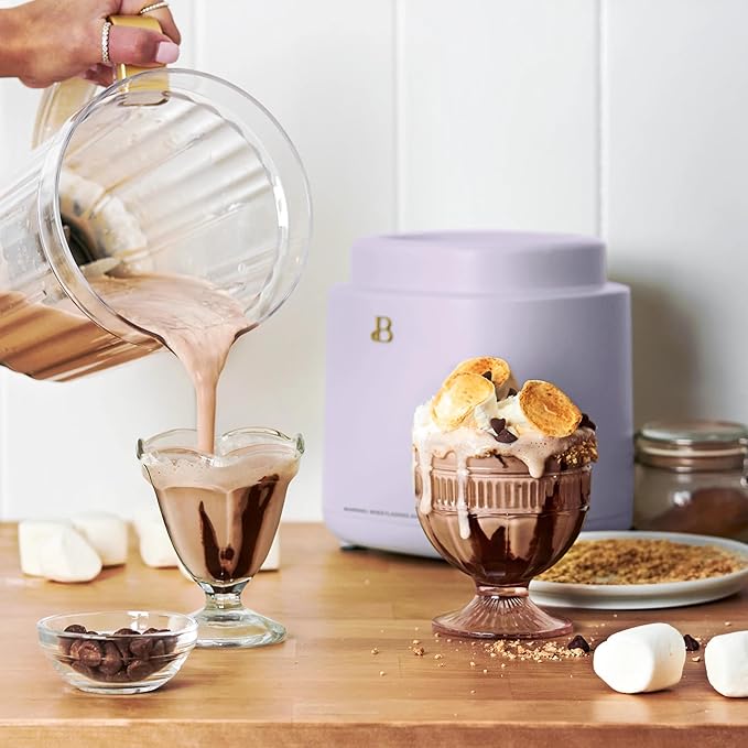 PowerExact High-Performance Blender System with Touch Controls Multiple Speed Settings Sleek Design Ideal for Smoothies Shakes and Hot Soups - Blac Sesame (Lavender)