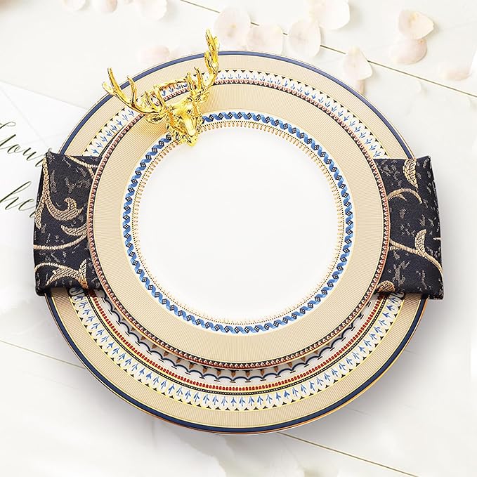 24 piece bone china dinnerware set dishes set for 6 elegant coffee cups and plates sets for party dinner christmas for mom and grandmother British court style