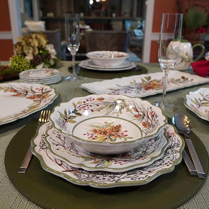 Certified International Winter Forest 12 Pc Dinnerware Set Service for 4