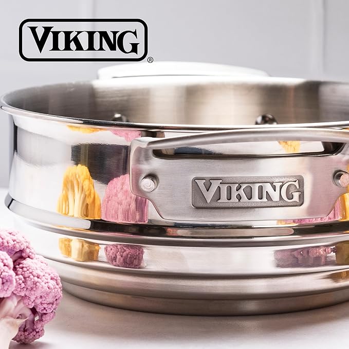 Viking Pots and Pans Set Non Stick12 Piece Hard Anodized Kitchen Cookware with Glass Lids Black