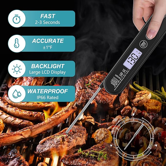 Ultrean Toaster &amp Meat Thermometer
