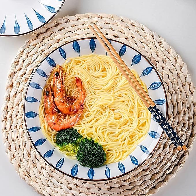 Porcelain Dinnerware Sets Plates and Bowls Sets Modern Ceramics Dinnerware Set Service for 8-12 Japanese Style Plates and Bowls Sets Dis（Oracle 35 Pieces