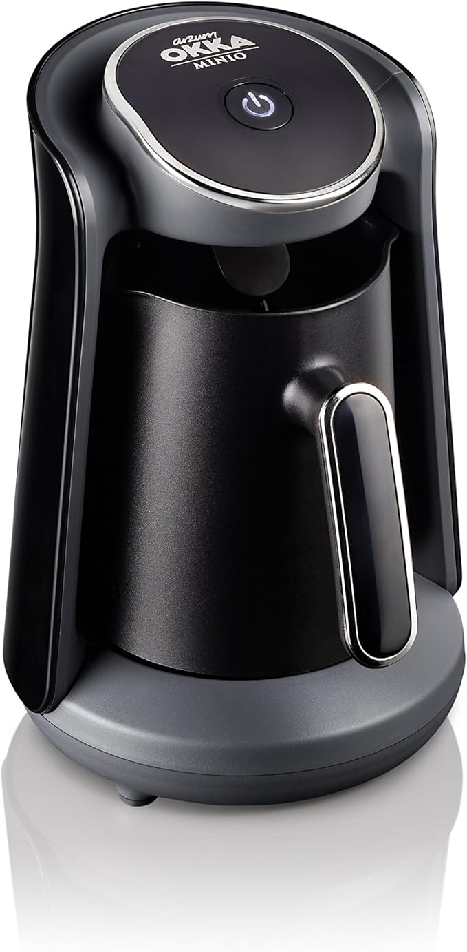 Arzum Okka Minio Automatic Turkish/Greek Coffee Machine USA 120V Ul black/Silver4 cups