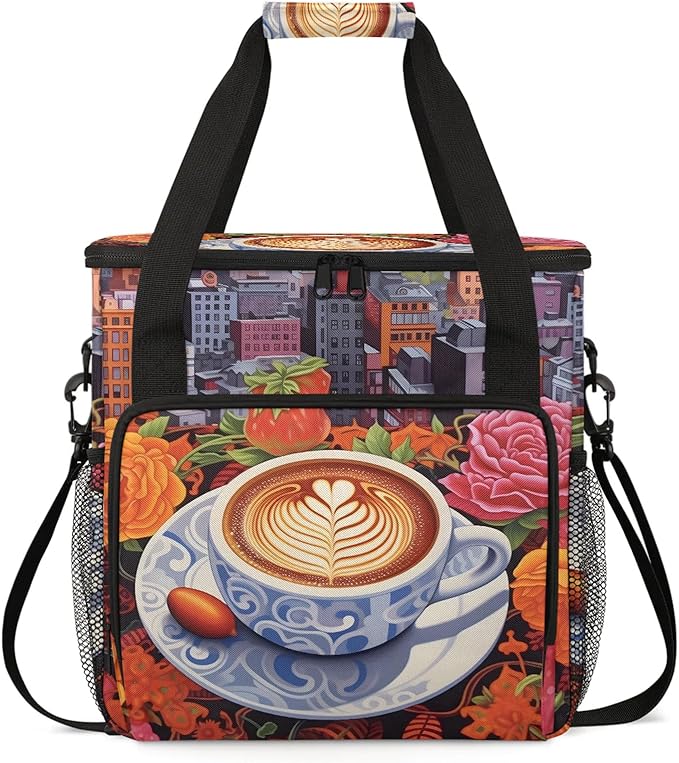 Coffee Maker Travel Bag Compatible with Keurig K-Mini K-Mini Plus or Other Accessories Portable Coffee Maker Case with Shoulder Strap for Travel(Bag Only)