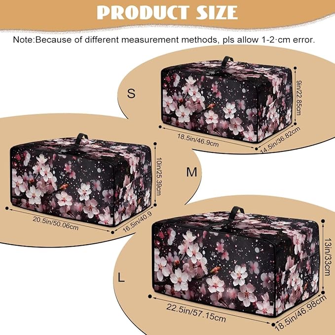 Doojoayie Small Appliance Cover 6 Slice Toaster Dust Protection Cover 19.7x16x 10 Bread Machine Protector Cherry Blossom Print Gift for Mother Wife Women Cook