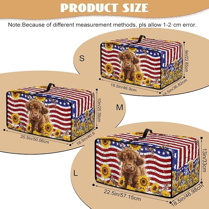 Doojoayie 4 Slice Toaster Cover Bread Machine Cover with Top Handle Design Kitchen Small Appliance Dust Protetor Stain Resistant Universal Fit Sunflower Highland Cow 4 Print