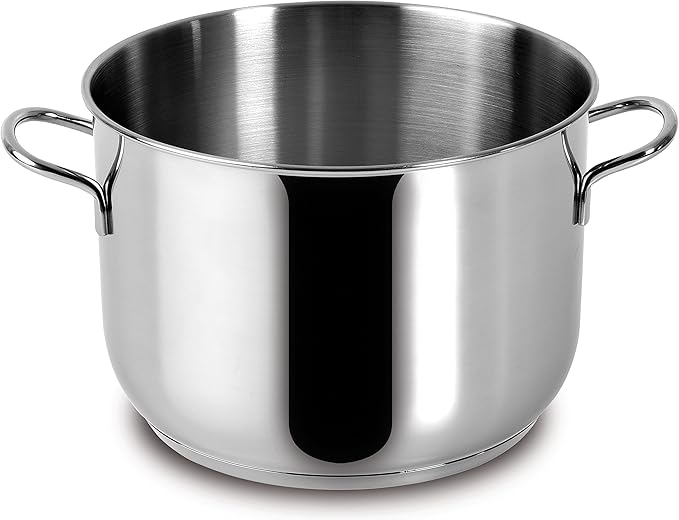 Lagostina Every Stainless Steel Cookware Set 7-Piece Set Two-Handle Saucepan 18 cm Deep Casserole 22 cm Milk Pan 12 cm Deep Casserole 14 cm Long Handle and Lids 14.18 and 22 cm