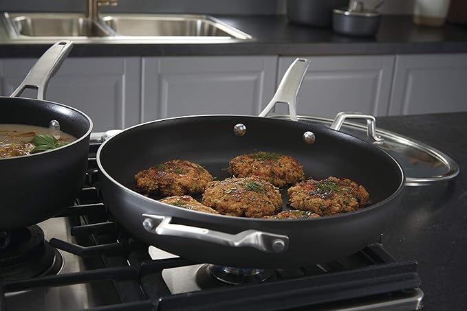 Calphalon 11-Piece Pots and Pans Set Nonstick Kitchen Cookware with Stay-Cool Handles Dishwasher and Metal Utensil Safe Black