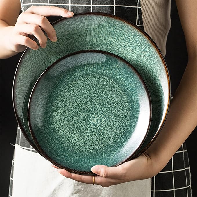Dinnerware Set Plates and Bowls Sets 20 Piece Porcelain Dishes Dinner Set Round Ceramics Plates And Bowls Sets For Kitchen Dinner Plate