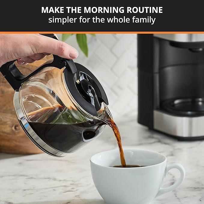 KRUPS Simply Brew Compact 5 Cup Coffee Maker: Stainless Steel Design Pause &amp Brew Keep Warm Reusable Filter Drip-Free Carafe (Pack of 4)