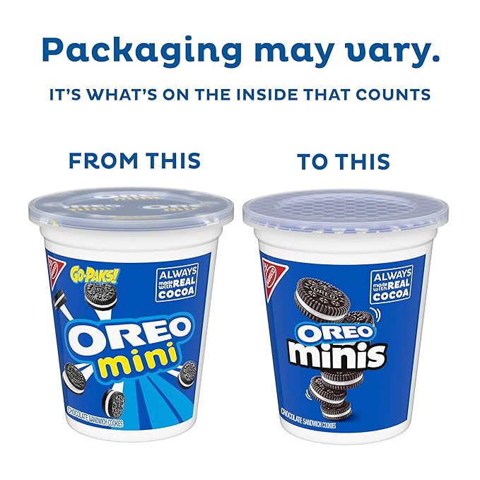 OREO Minis Chocolate Sandwich Cookies 12 - 3.5 oz Snack Cups