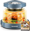 Nuwave Oven Pro Plus Air Fryer Infra-Red Countertop 2025 Advanced Convection No Defrosting or Preheating Cook Fresh or Frozen Durable Power Dome 100 Presets &amp 50 Memory PFAS Free Cozy Blue
