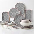 Dinnerware Sets - Luxury Gift Dishes Service Set Ceramics Dinner Sets 50 Pieces Porcelain Dinnerware Set | Cereal Bowl and Steak Plate Set for Family Gathering and Restaurant