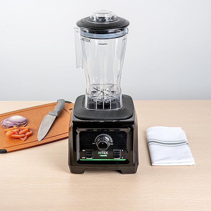 Restaurantware-Hi Tek 3 HP Commercial Blender 1 Variable Speed Heavy-Duty Blender - 64-Ounce Tritan Jar Toggle Control White Plastic Industrial 3 HP Motor