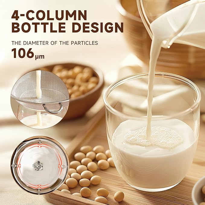 Nut Milk Maker Machine8 in 1 New Upgrade Soy Milk Maker Automatic for AlmondOatPlant-Based Milk and Non-Dairy Beverages40oz Almond Milk Maker Machine with Delay Start/Self Clean/Boil Water