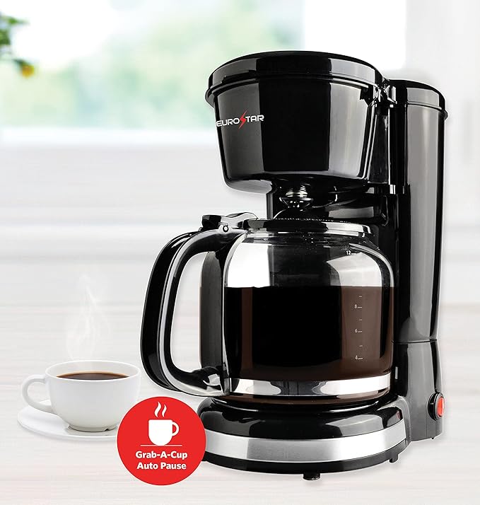 EUROSTAR ECM650B 12-Cup Coffee Maker Black