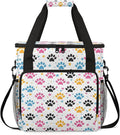 Paw Print Travel Coffee Maker Carrying Bag Large Organizer Storage Tote Bag Insulated Reusable Cooler Grocery Bags