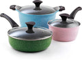 Cook N Home 6-Piece Nonstick Ceramic Coating Cookware Set Multicolor