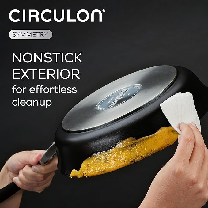 Circulon Symmetry Hard-Anodized Nonstick Frying Pan 8.5-Inch Black