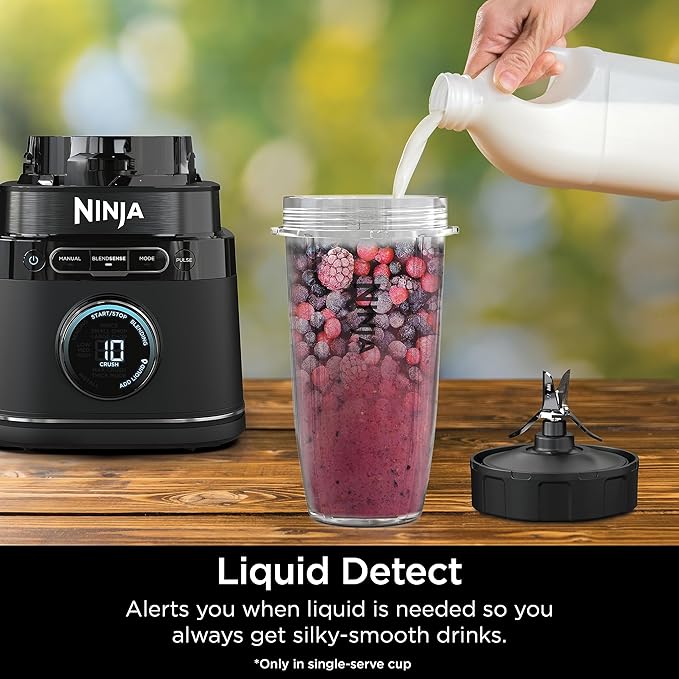 Ninja Blender &amp Food Processor All-in-One | For-Smoothies Food and More | Kitchen Countertop | Includes 72 oz. Pitcher &amp (2) 24 oz. To-Go Cups with Lids | 1800 Watt | Black | TB301