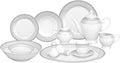 Lorren Home Trends 57-Piece Porcelain Dinnerware Set Alina-SL Service for 8
