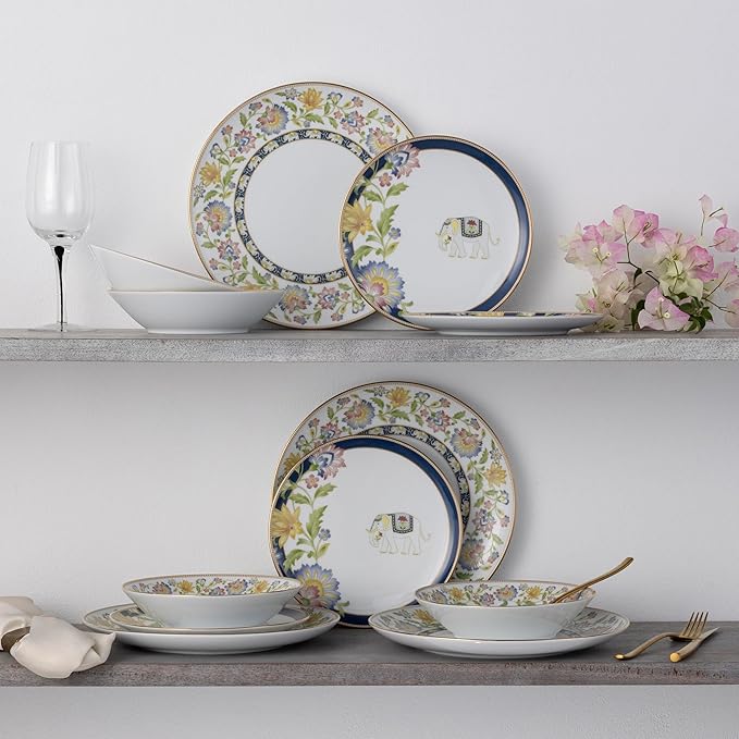 Noritake Tusker Garden 12-Piece Dinnerware Set Service For 4