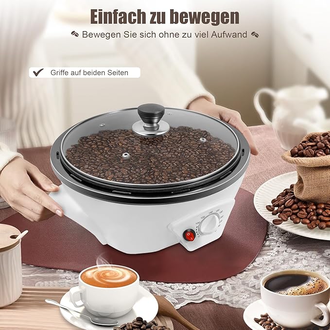 Coffee Roaster Baker Electric Coffee Bean Roasting Machine 32-464℉ Household Beans Baking Machine 1.1lbs Capacity