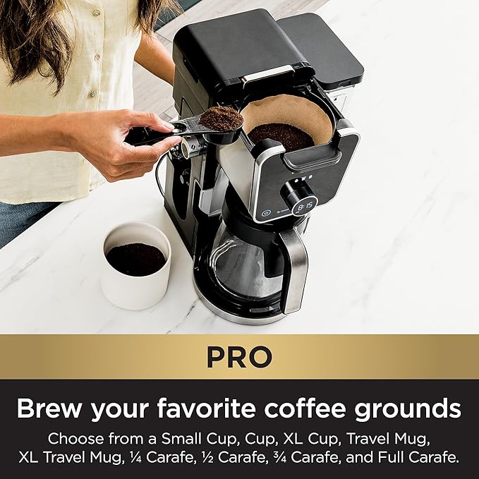 Ninja Drip Coffee Maker With K Cup Combo DualBrew Pro Specialty Coffee System Coffee Machine Compatible with K-Cup Pods 12 Cup Single Serve Coffee Makers with Paper Filter CFP301