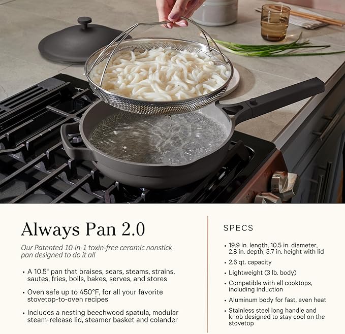 Our Place Cookware Set - Complete 13-Piece Set Including Always Pan 2.0 Mini Always Pan Perfect Pot and Mini Perfect Pot | Multifunctional Toxin-Free Nonstick | Replaces 36 Pieces | Sage