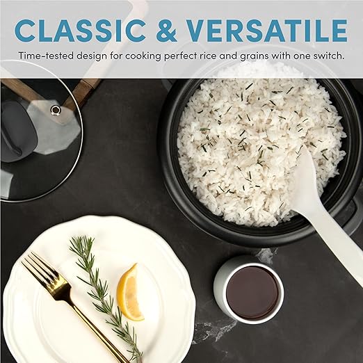 Aroma Housewares 6-Cup (Cooked) (3-Cup UNCOOKED) Pot-Style Rice Cooker (ARC-743G)  White